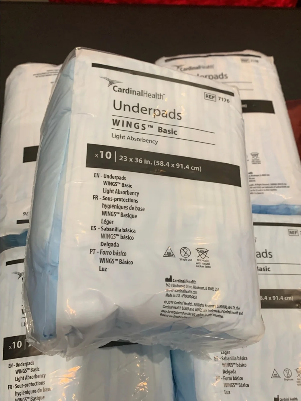 Underpads WINGS™ Basic - Light Absorbency Blue (10 Pack)